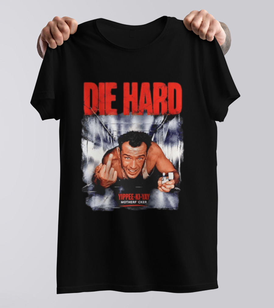 Die Hard 1988 Bruce Willis Yippee Ki Yay Motherfucker Iconic Action Movie Scene T-Shirt