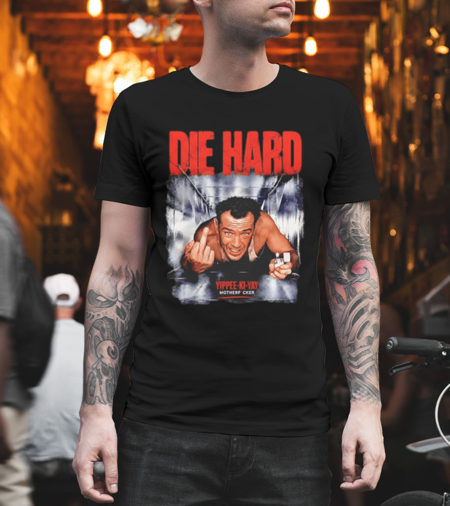 Die Hard 1988 Bruce Willis Yippee Ki Yay Motherfucker Iconic Action Movie Scene T-Shirt
