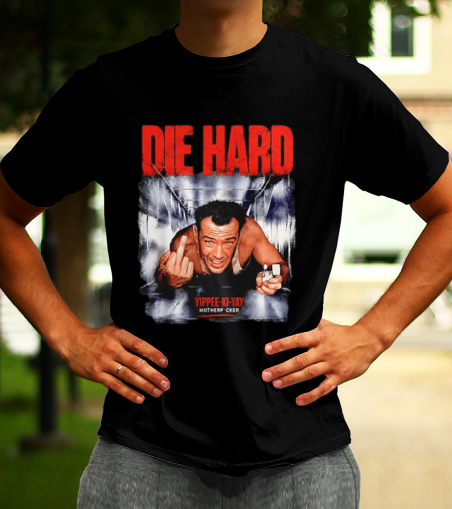 Die Hard 1988 Bruce Willis Yippee Ki Yay Motherfucker Iconic Action Movie Scene T-Shirt
