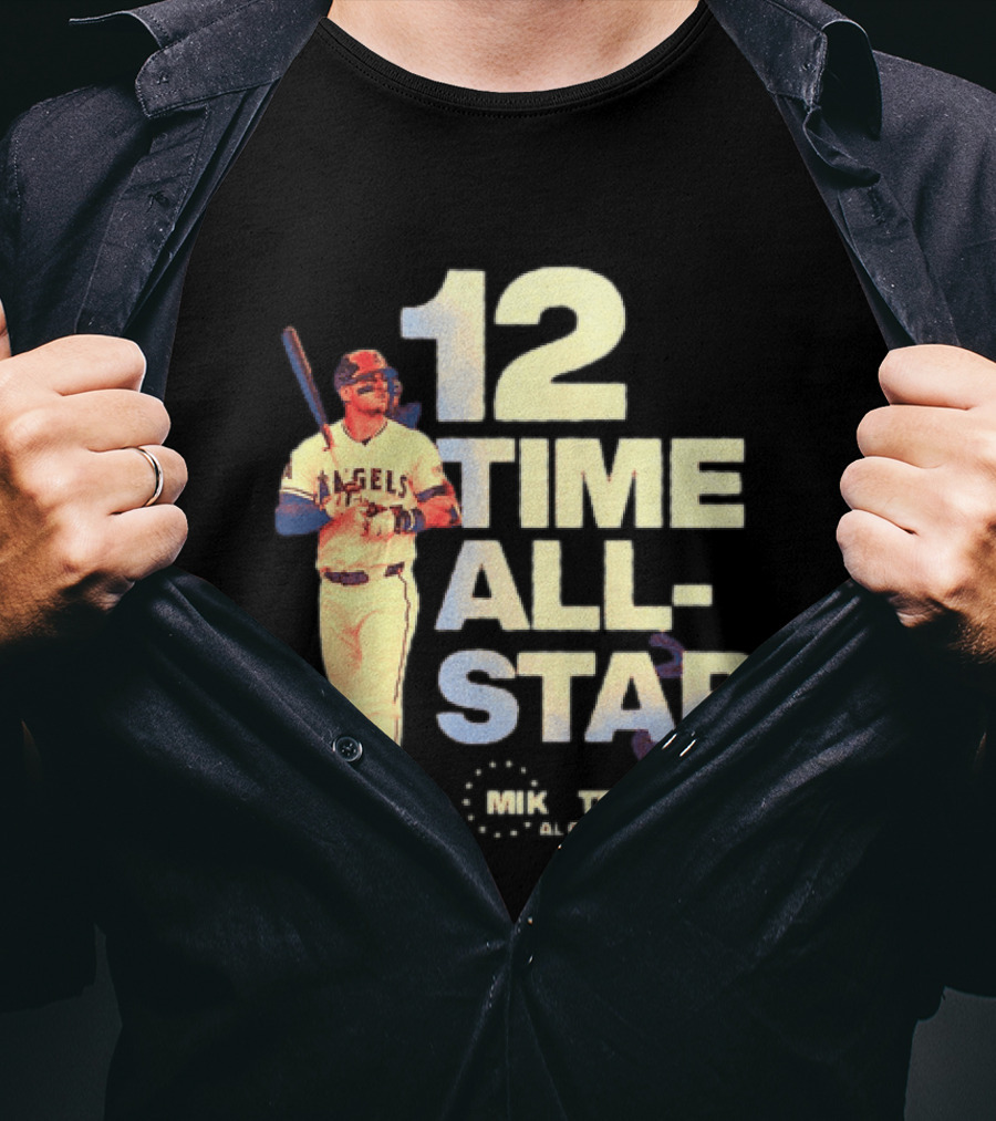 Mike Trout 12 Time All Star Los Angeles Angels MLB Baseball T-Shirt