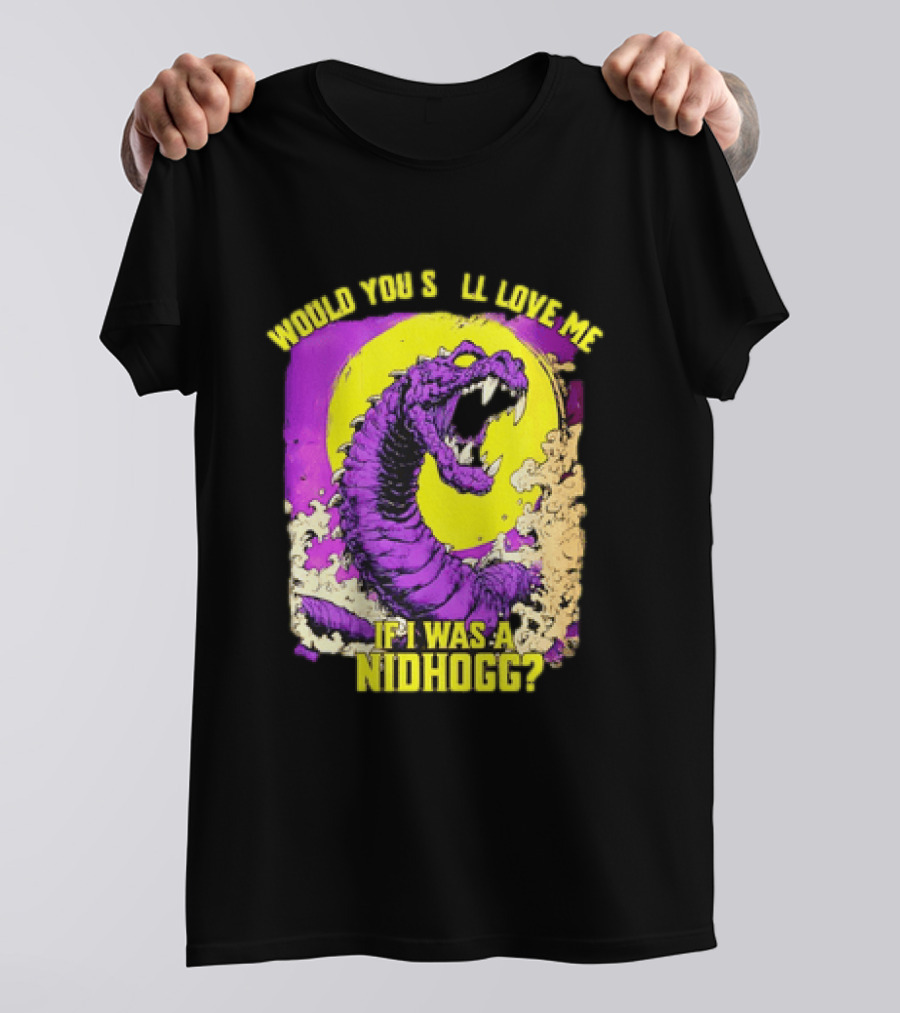 Would You Still Love Me If I Was A Nidhogg Purple Monster Retro Aesthetic T-Shirt