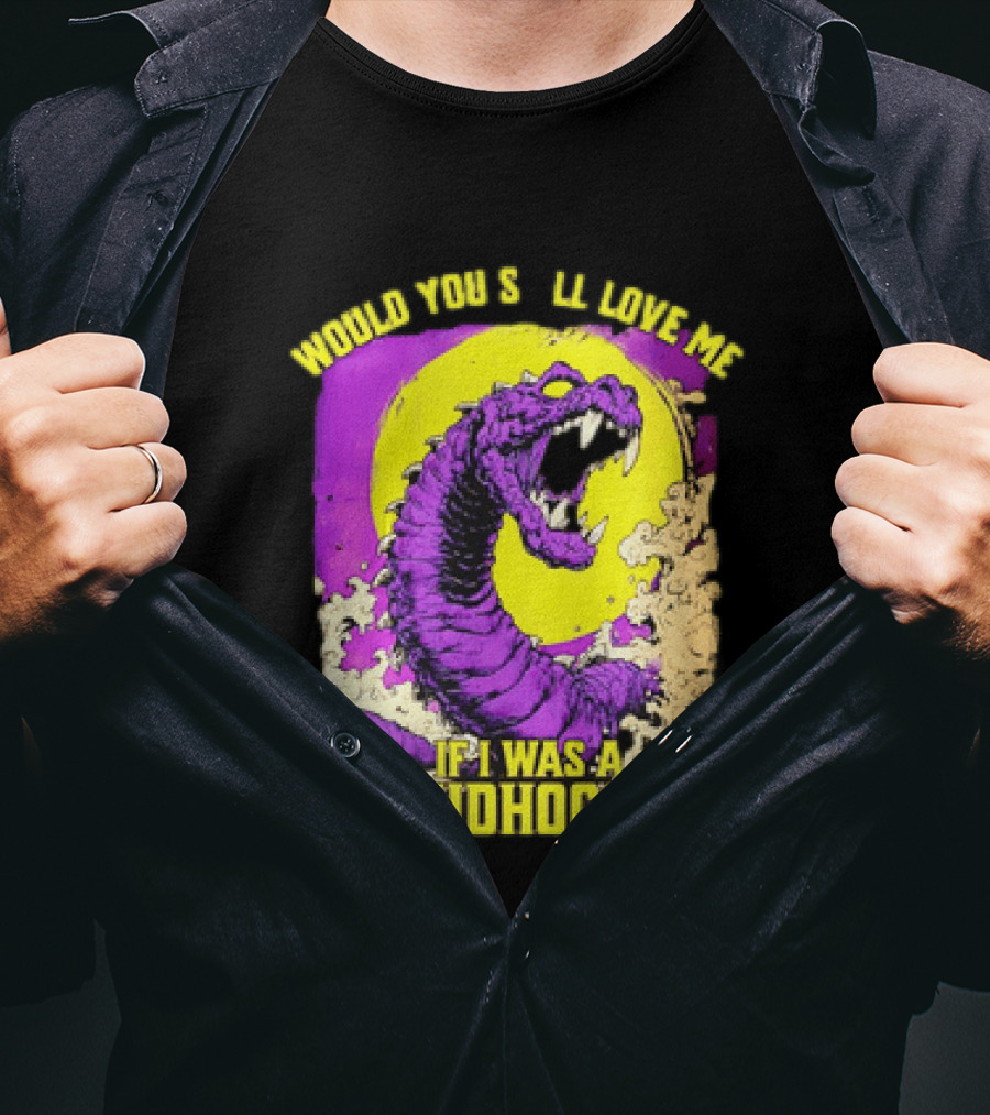 Would You Still Love Me If I Was A Nidhogg Purple Monster Retro Aesthetic T-Shirt