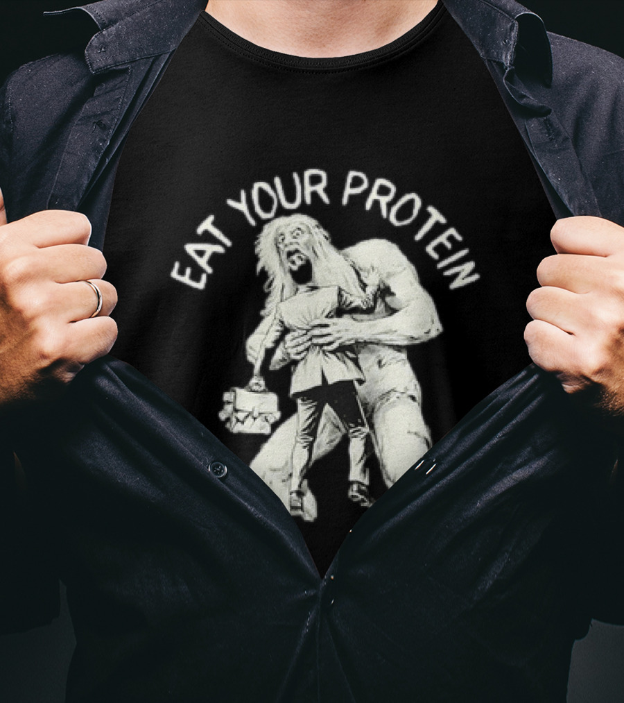 Eat Your Protein Bigfoot Hugging Businessman T-Shirt