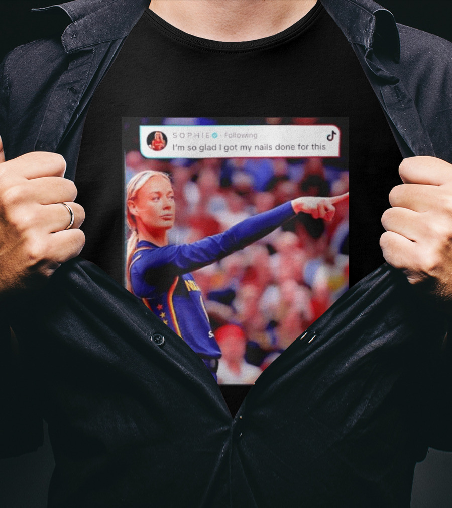 Sophie Cunningham Pointing I'm So Glad I Got My Nails Done Basketball Moment T-Shirt