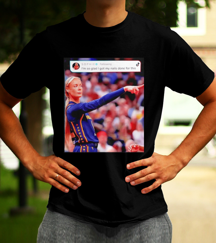 Sophie Cunningham Pointing I'm So Glad I Got My Nails Done Basketball Moment T-Shirt