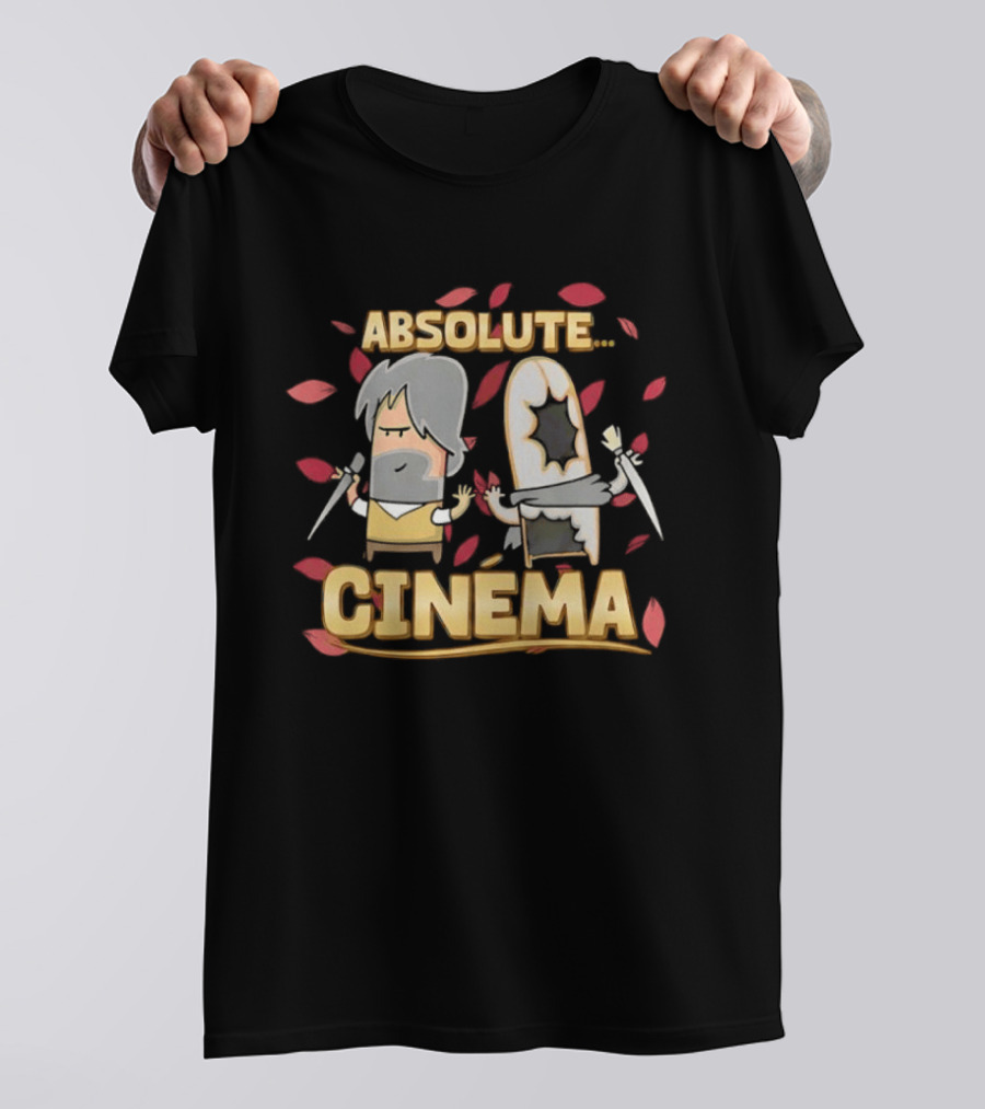 Guillaume Broche Carbot Animation Absolute Cinema Leaves And Characters T-Shirt