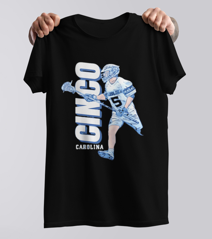 Cinco Carolina Peter Thomann Lacrosse Player Number 5 T-Shirt