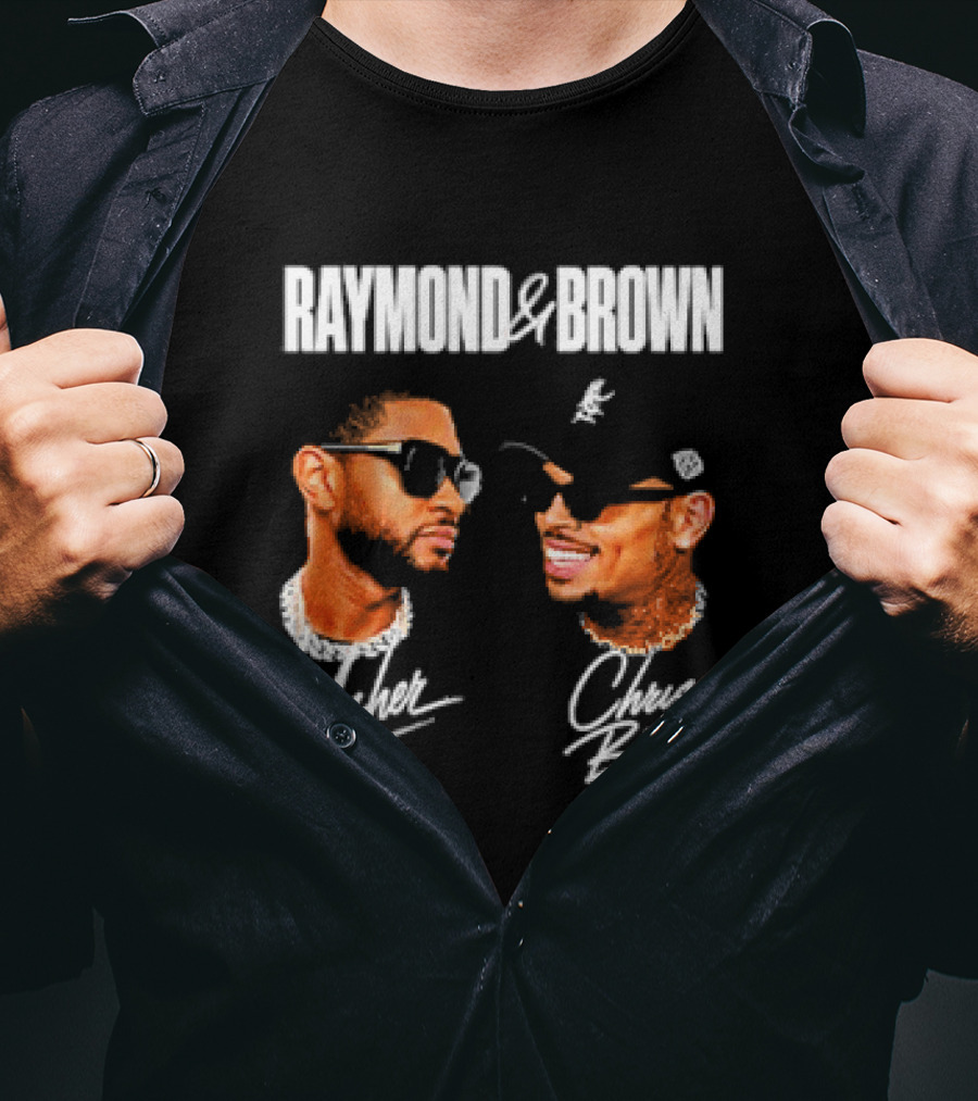 Raymond And Brown Usher Chris Brown Signatures T-Shirt