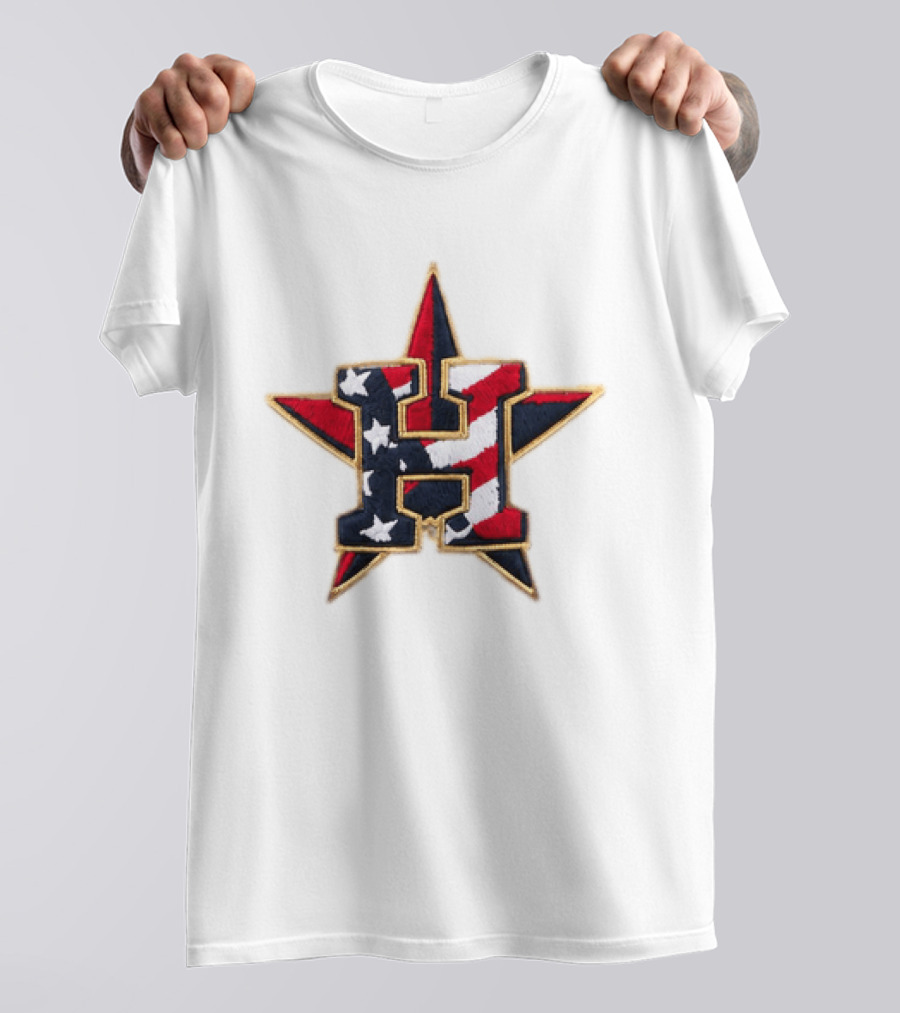 Astros Patriotic American Flag 2026 4th Of July Star H T-Shirt