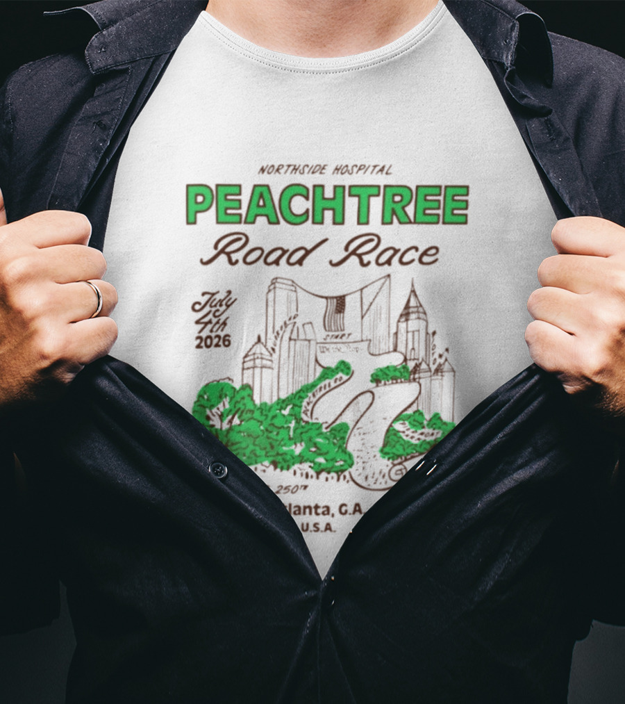 2026 Atlanta Peachtree Road Race MARTA Atlanta G.A. U.S.A. T-Shirt