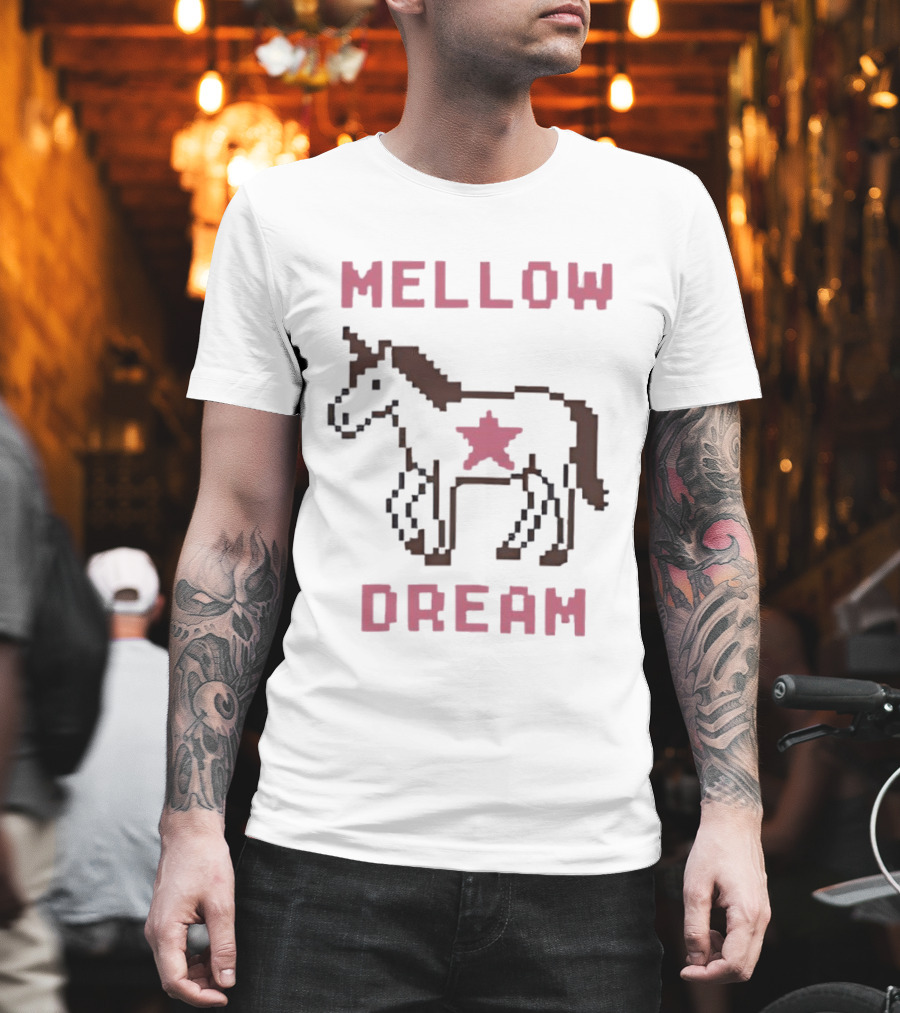 Mellow Dream Pixel Unicorn Star T-Shirt