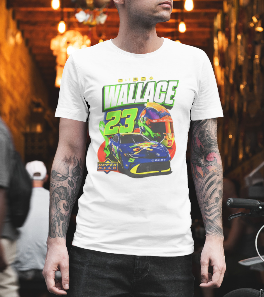 Bubba Wallace 23XI Racing Upper Deck Collectibles NASCAR Camry Helmet T-Shirt