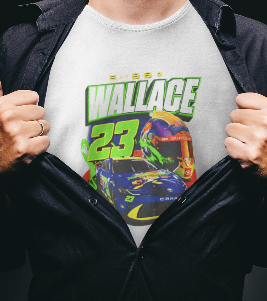 Bubba Wallace 23XI Racing Upper Deck Collectibles NASCAR Camry Helmet T-Shirt