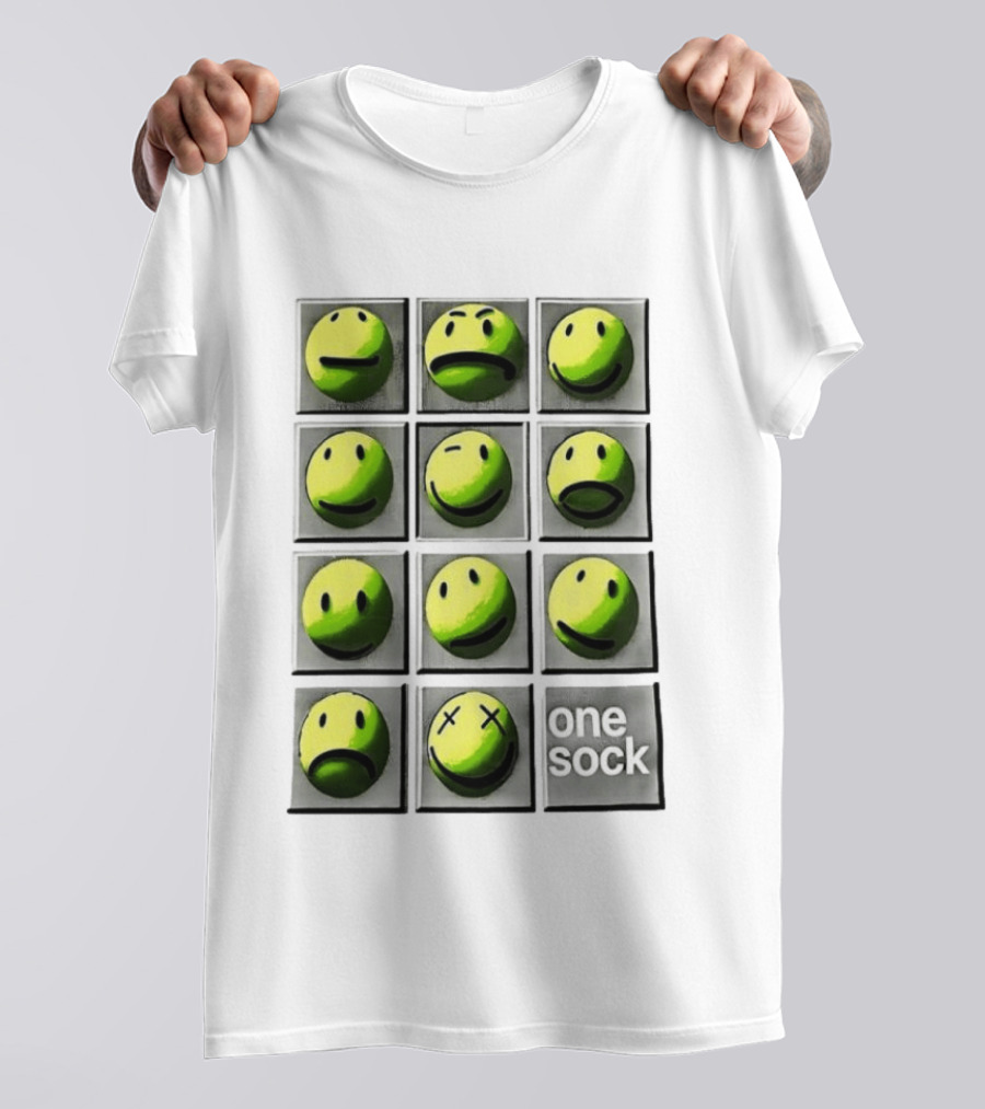 Emotions Smile Face Expressions One Sock T-Shirt
