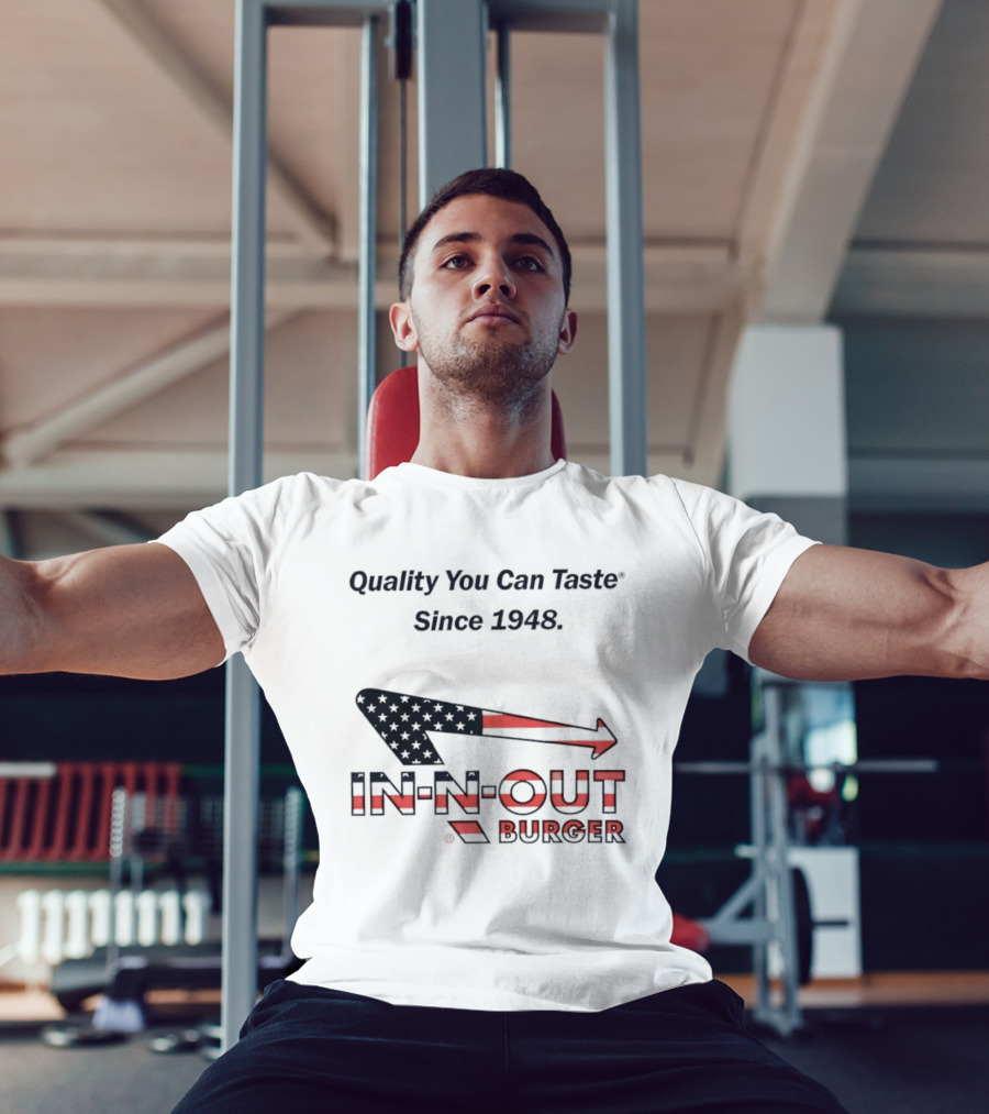 In N Out Burger Quality You Can Taste Since 1948 American Flag T-Shirt
