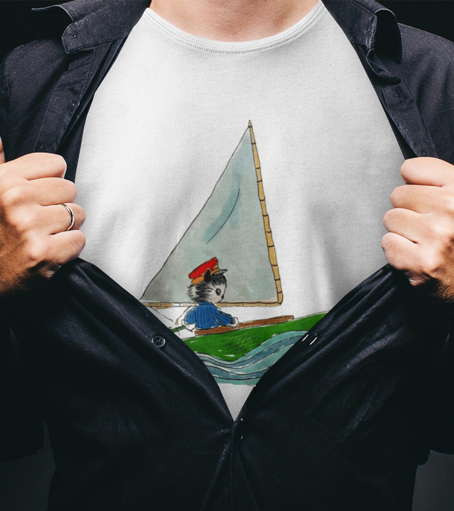 Sailing Kitty With Red Hat I Need To Return From Whence I Came Bestie T-Shirt