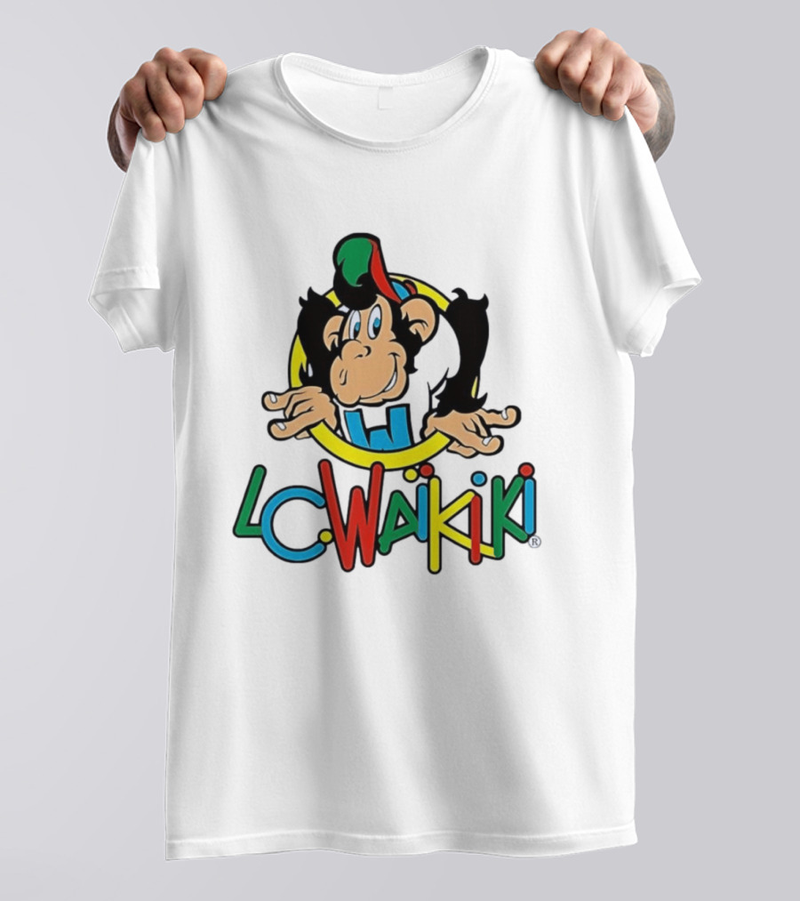 LC Waikiki Colorful Cartoon Monkey T-Shirt