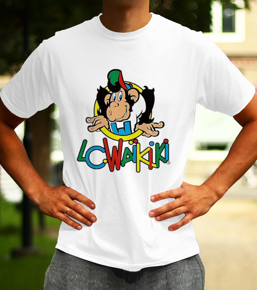 LC Waikiki Colorful Cartoon Monkey T-Shirt