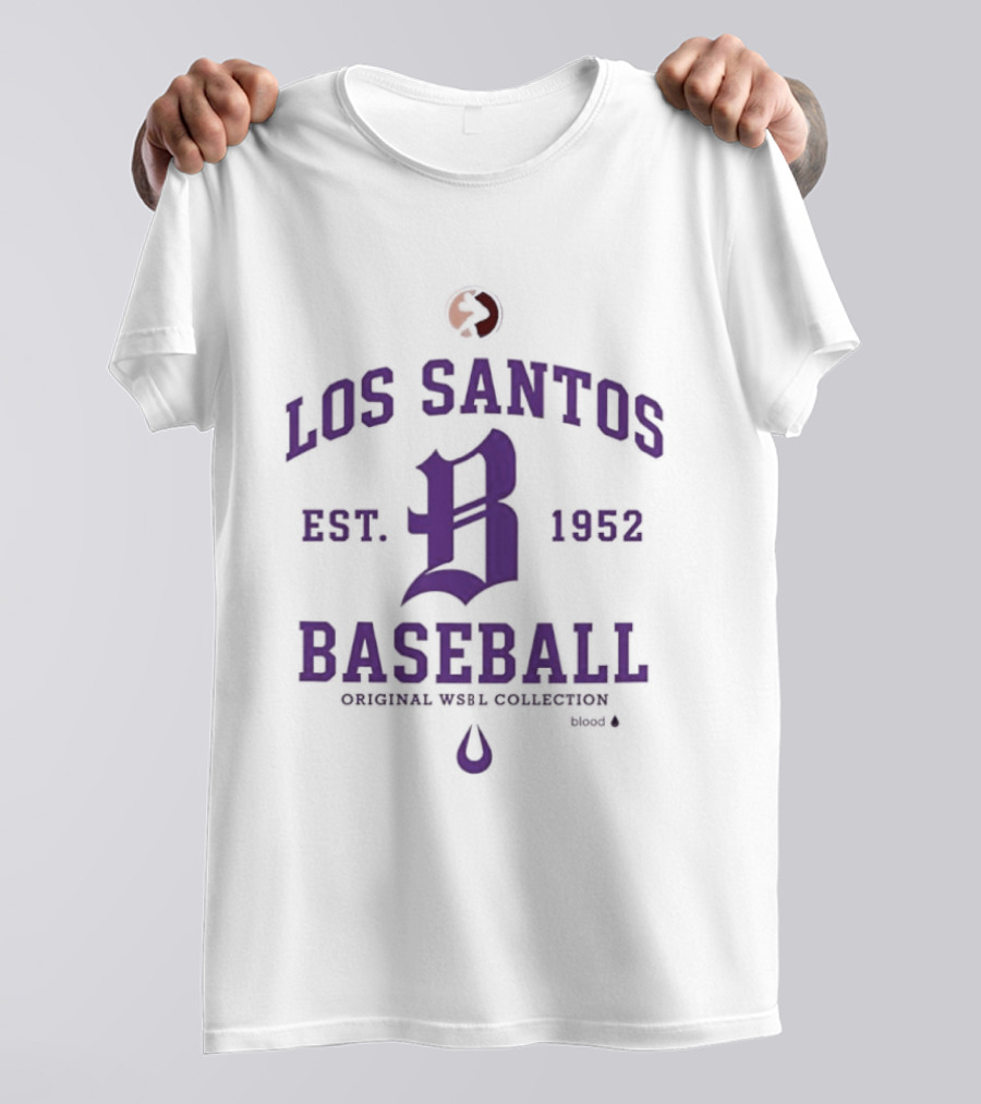 Los Santos Baseball Original WSBL Collection Est 1952 Vintage Style B T-Shirt