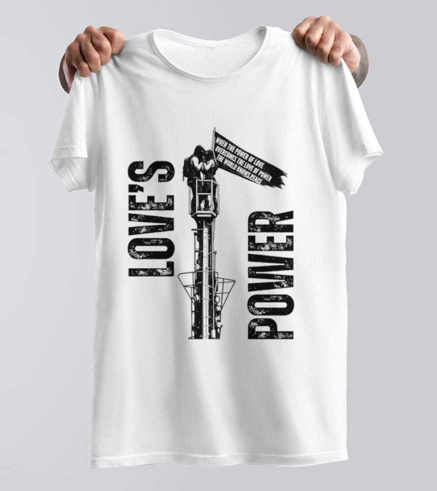 Love's Power Angela Nikolau And Ivan Beerkus Tower Embrace T-Shirt
