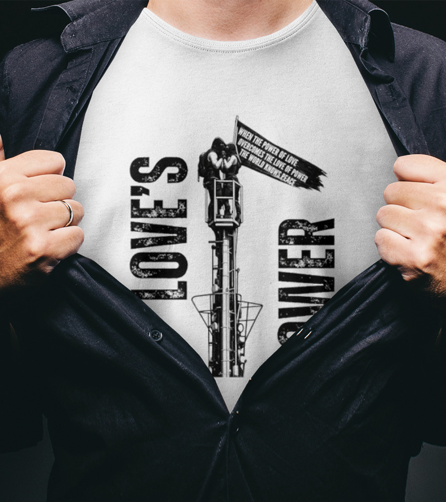 Love's Power Angela Nikolau And Ivan Beerkus Tower Embrace T-Shirt