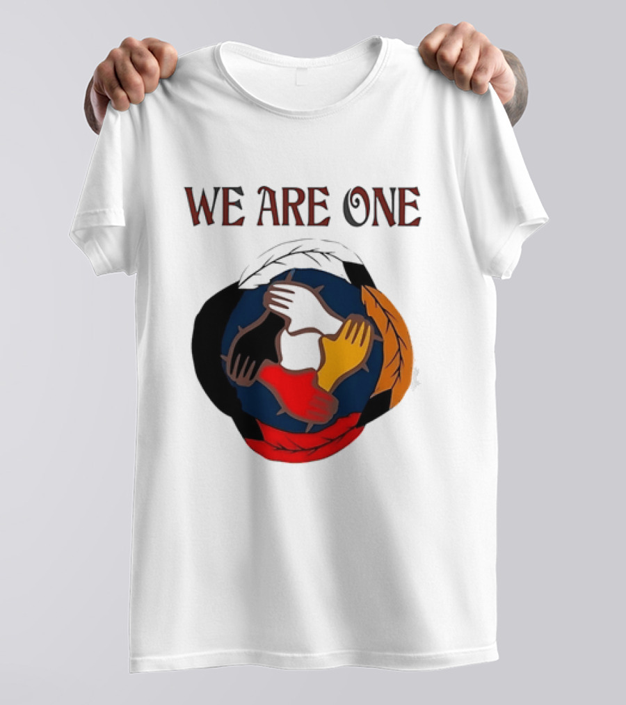 We Are One Multicolored Unity Hands T-Shirt