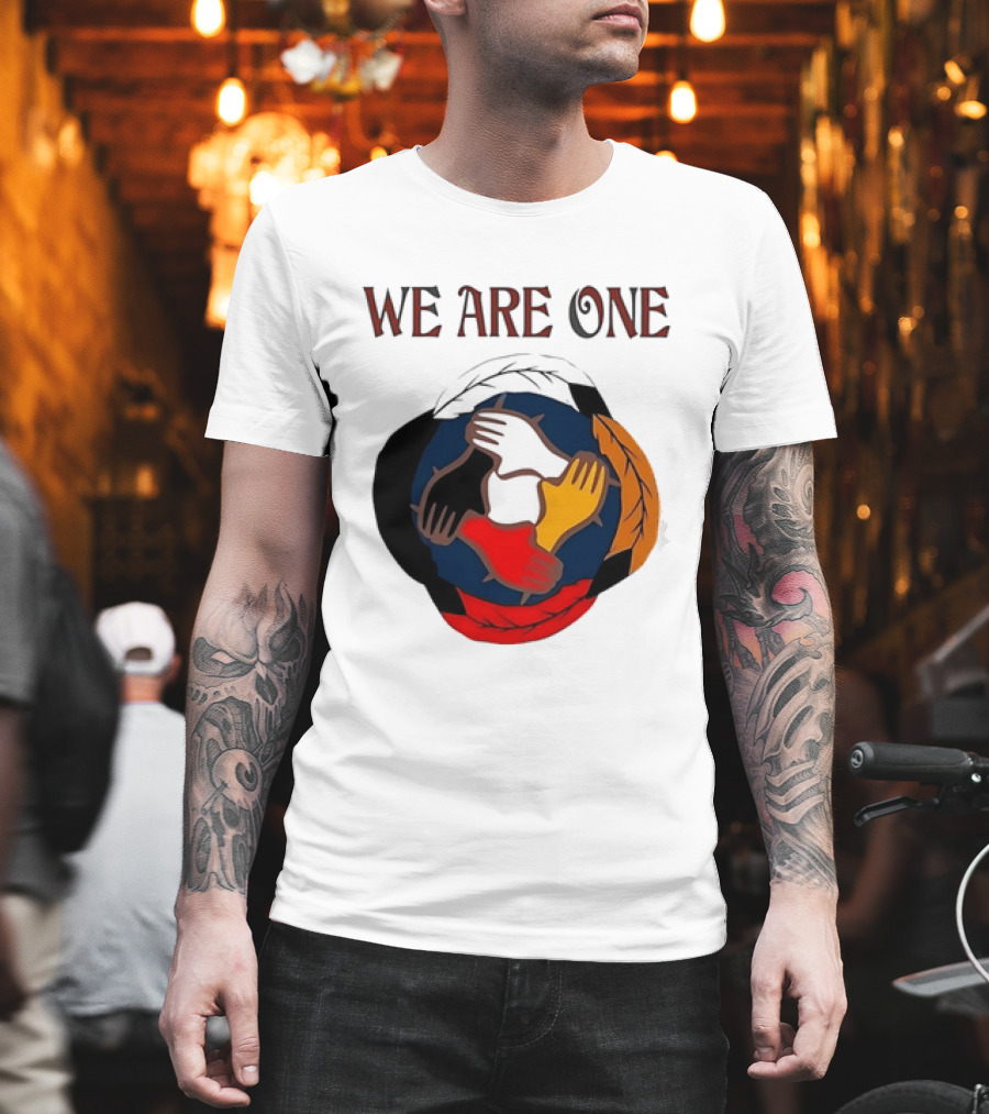 We Are One Multicolored Unity Hands T-Shirt