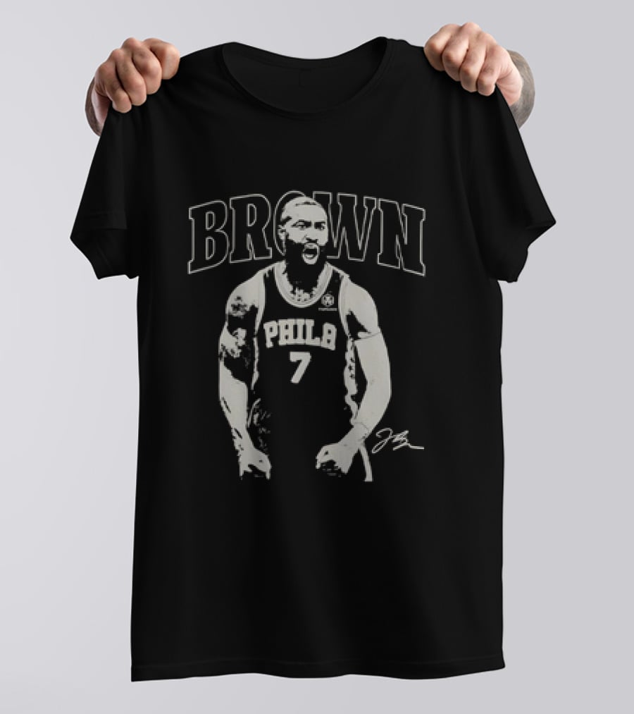 James Harden Philadelphia 76ers Philly Brown Number 7 Bootleg T-Shirt