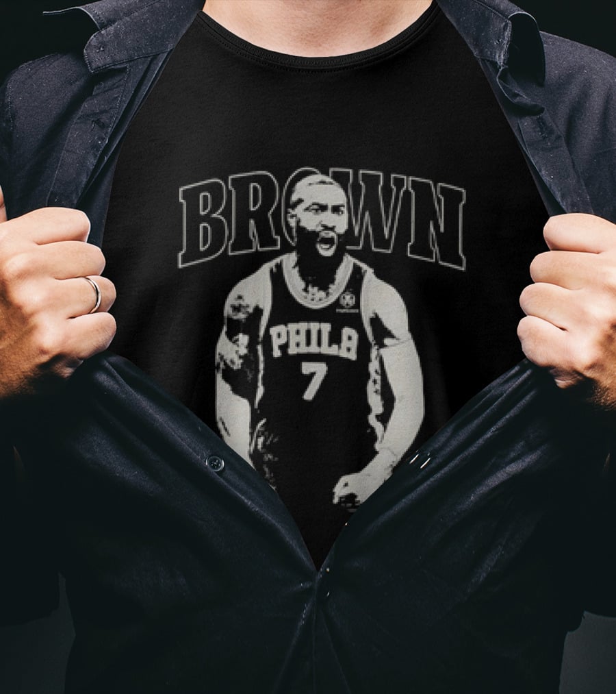James Harden Philadelphia 76ers Philly Brown Number 7 Bootleg T-Shirt