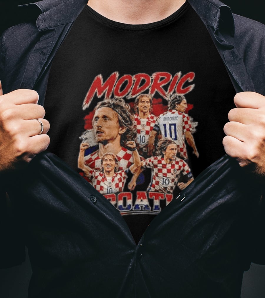Luka Modric Croatia Number 10 National Team Football Player T-Shirt