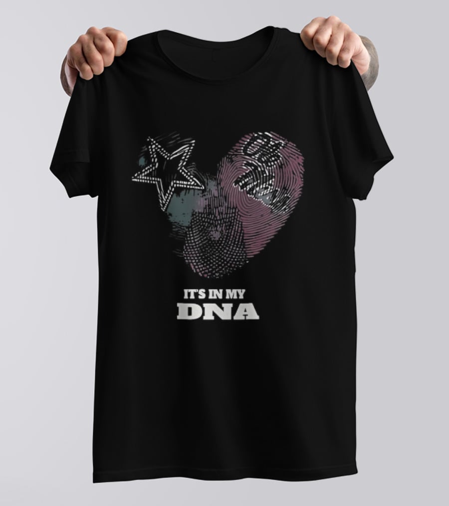 Heart Shaped Fingerprint Patriotism It's In My DNA T-Shirt