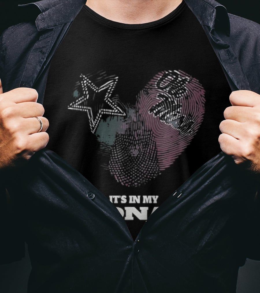 Heart Shaped Fingerprint Patriotism It's In My DNA T-Shirt