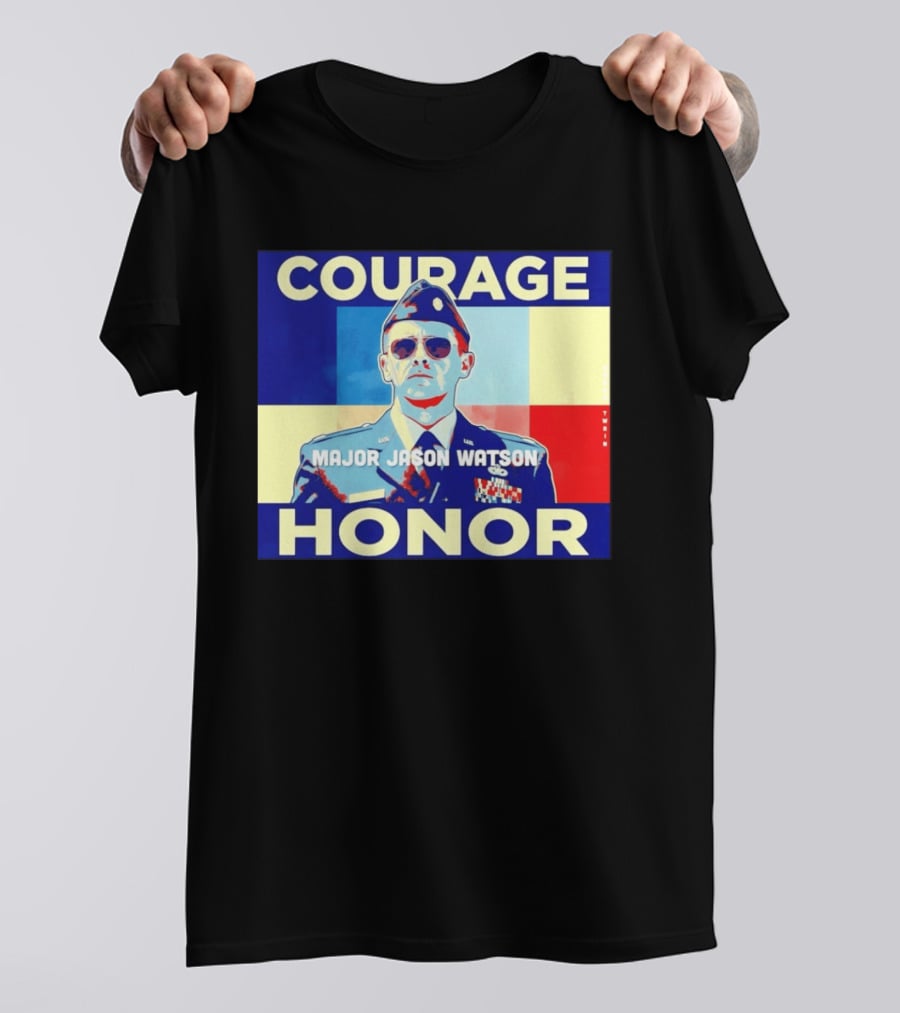 Courage Honor Major Jason Watson Military Tribute By Twain T-Shirt