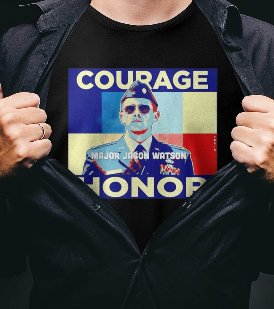 Courage Honor Major Jason Watson Military Tribute By Twain T-Shirt