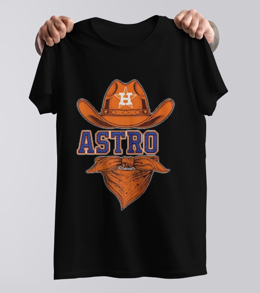 Houston Astros Cowboy Hat Bandana T-Shirt
