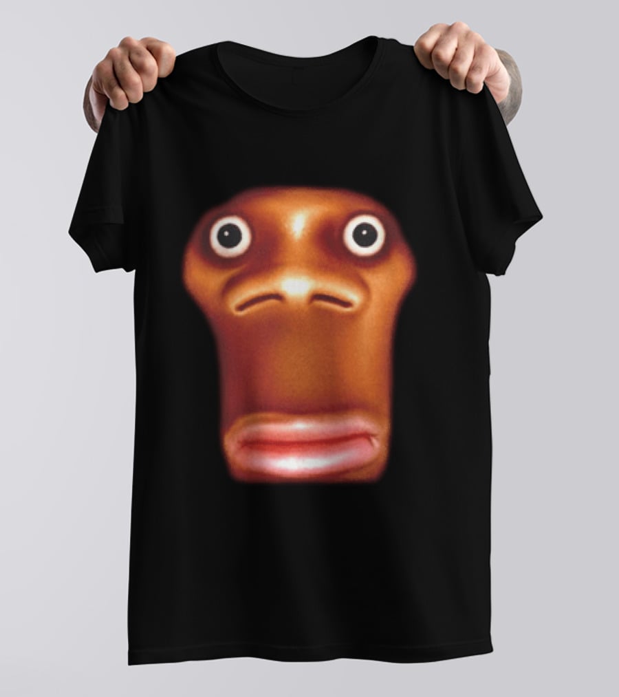 Stop Looking At Me Face Staring Meme Brown Expression T-Shirt