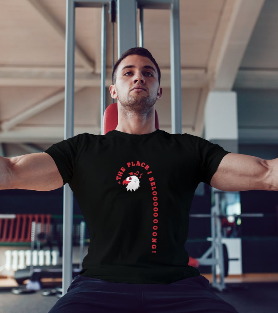 The Place I Belooong Eagle Stars Head Patriotic T-Shirt