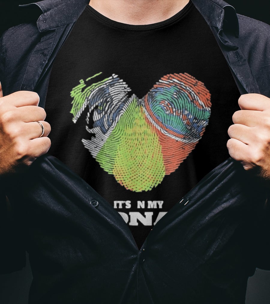 It's In My DNA Ireland And India Fingerprint Heart T-Shirt