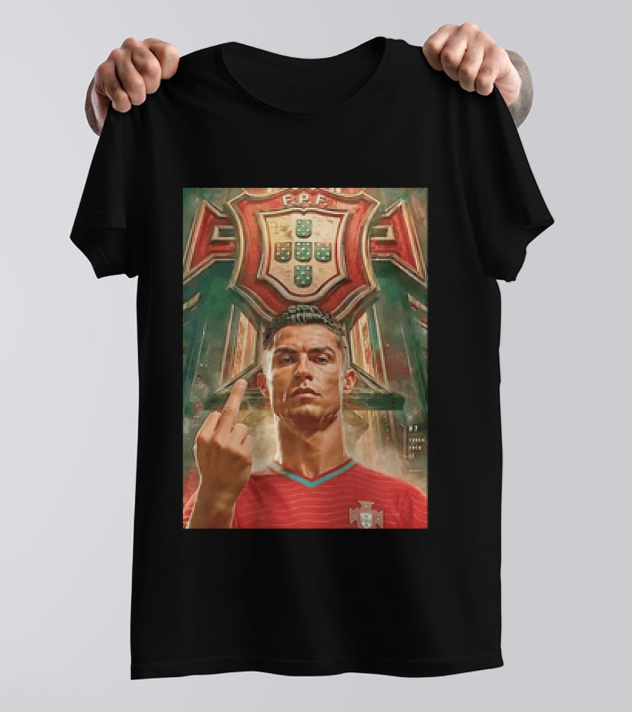 Portugal Soccer CR7 Gesture FIFA Crest T-Shirt