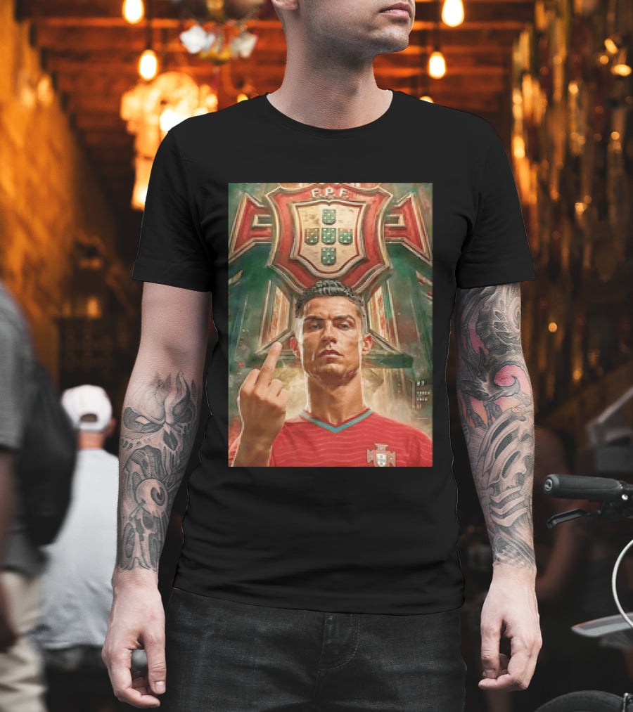 Portugal Soccer CR7 Gesture FIFA Crest T-Shirt