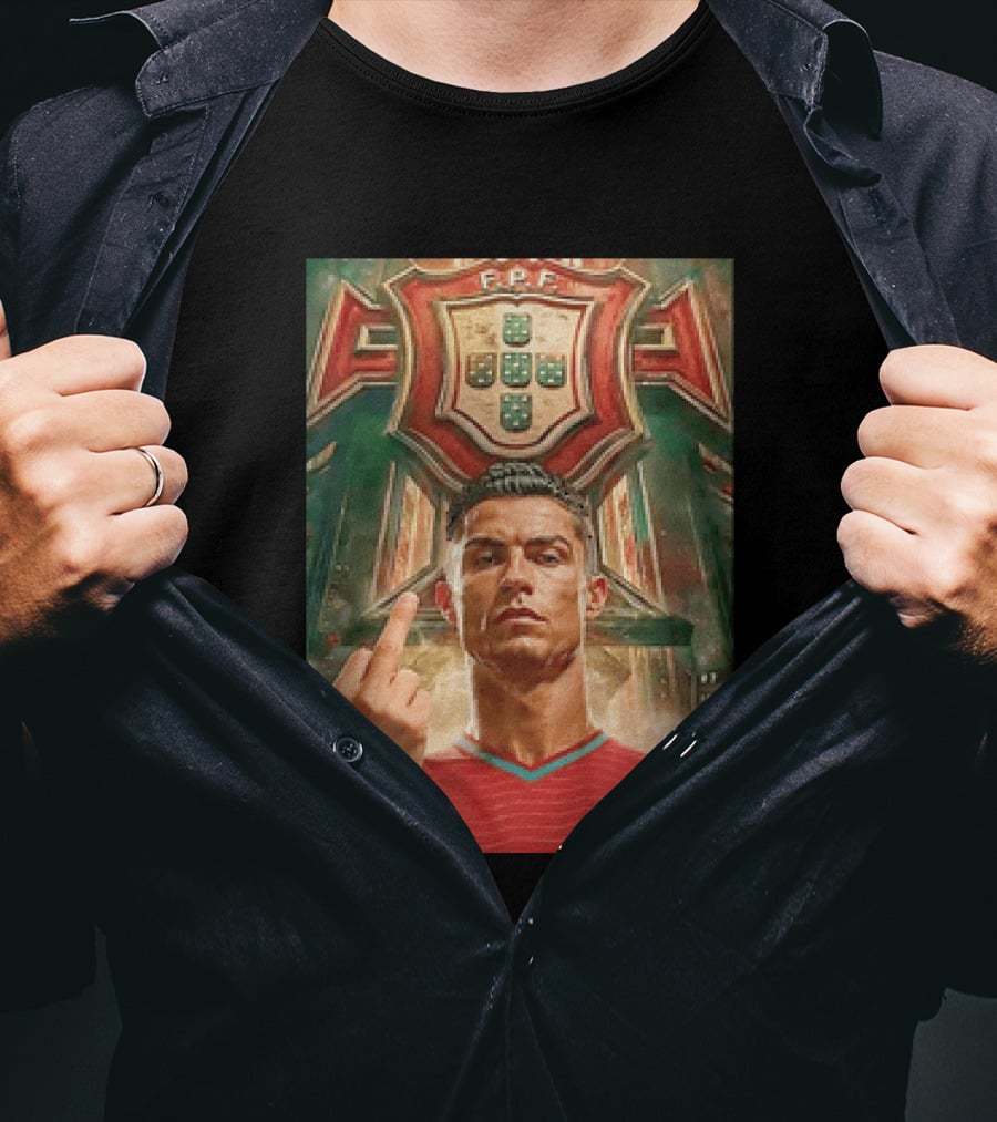 Portugal Soccer CR7 Gesture FIFA Crest T-Shirt