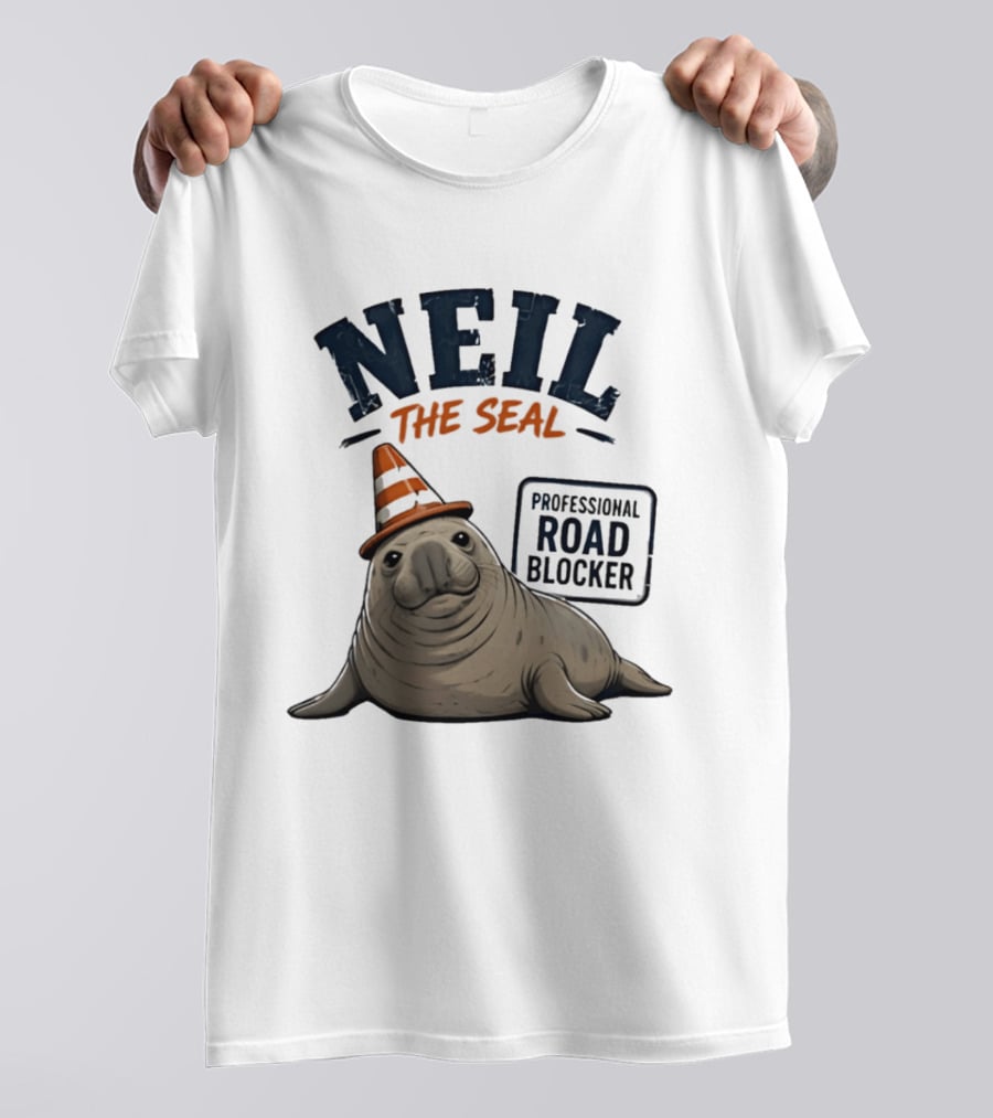 Neil The Seal Traffic Cone Hat Professional Road Blocker T-Shirt
