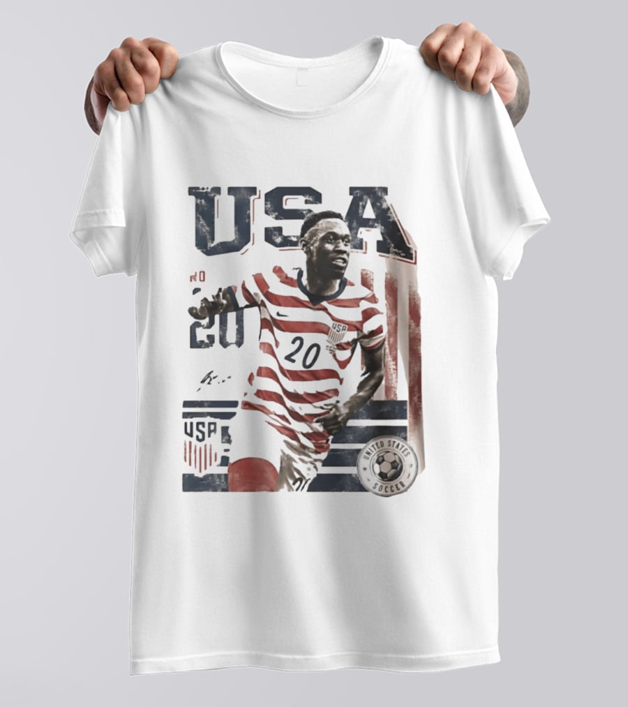 USA Soccer No. 20 United States Soccer Folarin Balogun T-Shirt