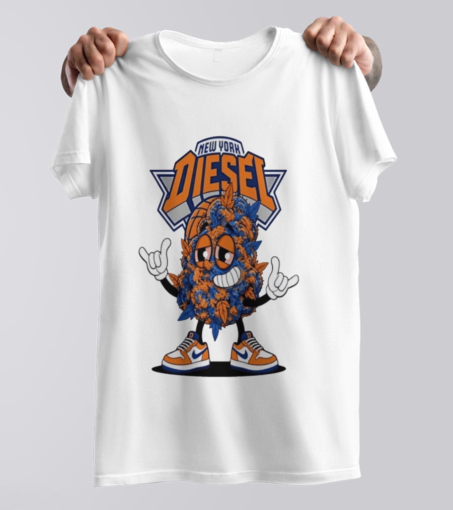 New York Diesel Basketball Weed Character Sneakers T-Shirt
