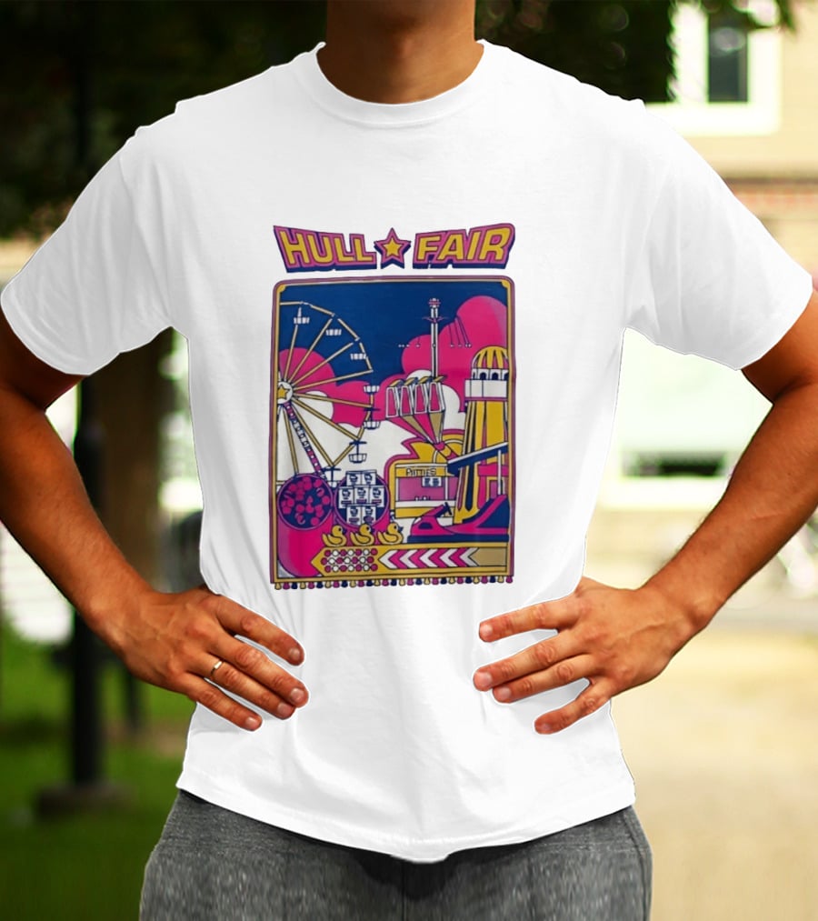 Hull Fair Ferris Wheel Carnival Rides And Helter Skelter T-Shirt