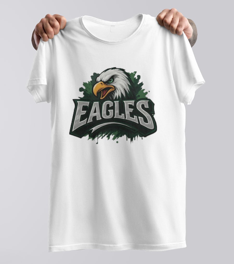 Philadelphia Eagles Distressed Graffiti Style Eagles Head T-Shirt