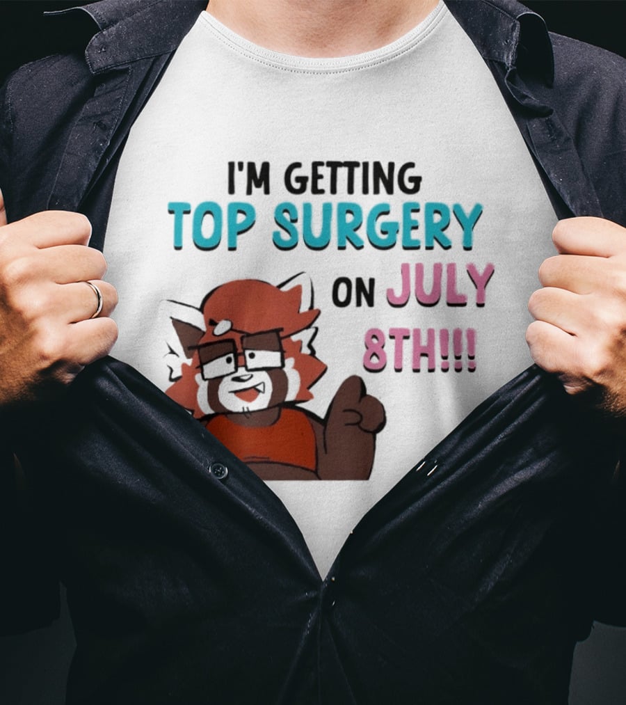 I'm Getting Top Surgery On July 8th Cartoon Character Announcement T-Shirt