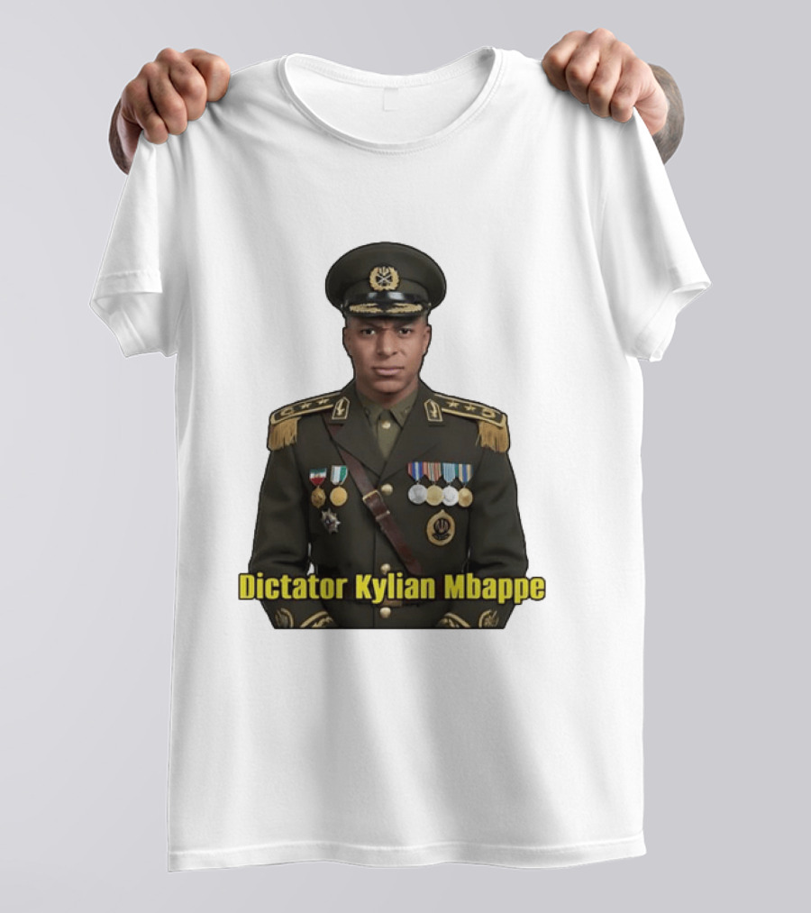 Kylian Mbappe France National Team Dictator Kylian Mbappe Military Uniform T-Shirt