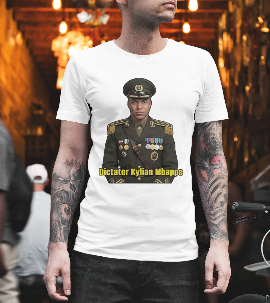 Kylian Mbappe France National Team Dictator Kylian Mbappe Military Uniform T-Shirt