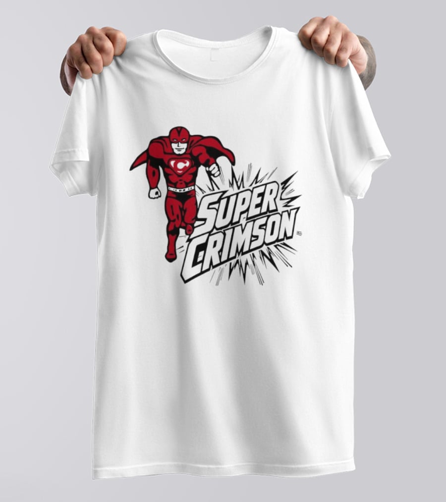 Super Crimson Hero Heart Emblem Burst T-Shirt